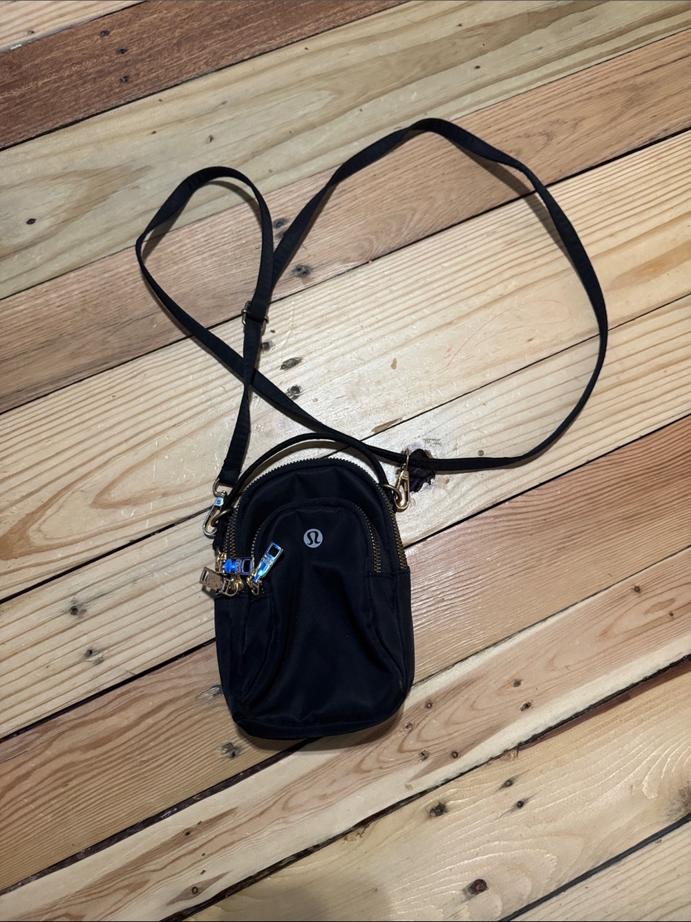 lululemon athletica Black Compact Crossbody Pouch